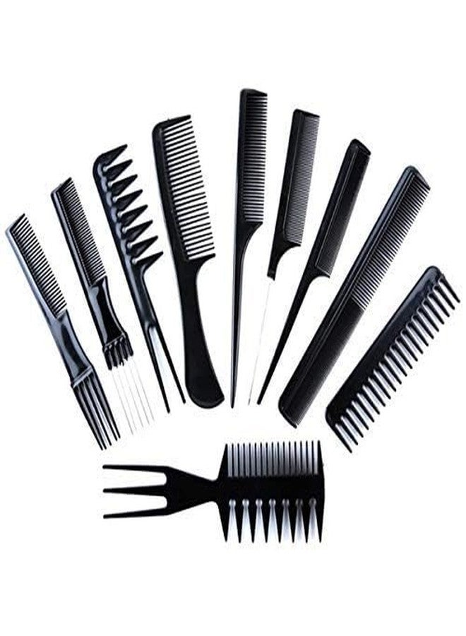Bittern Hair Comb Set Hairdresser 10 Pcs Hair Comb Professional Styling Combs Set for Hair Stylers Barbers Salon Family for Men and Women, Set of 1 - Image 1