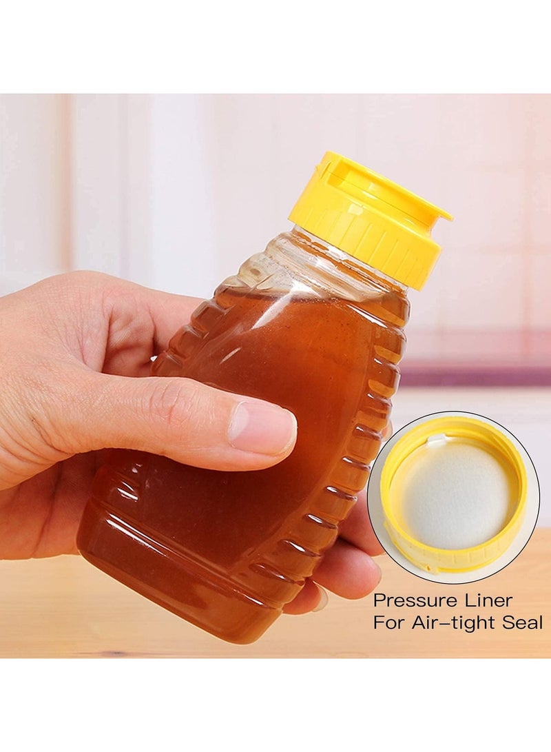 Luxoraq Honey Jar Honey Bottles – 6 Pack 15oz Plastic Honey Jars | Empty Squeeze Honey Bottle Containers with Leak-Proof Flip-Top Caps | Food-Grade Squeeze Bottles for Storing and Dispensing Honey & Syrup  Premium Food-Safe Honey Bottles – Perf  - Image 4