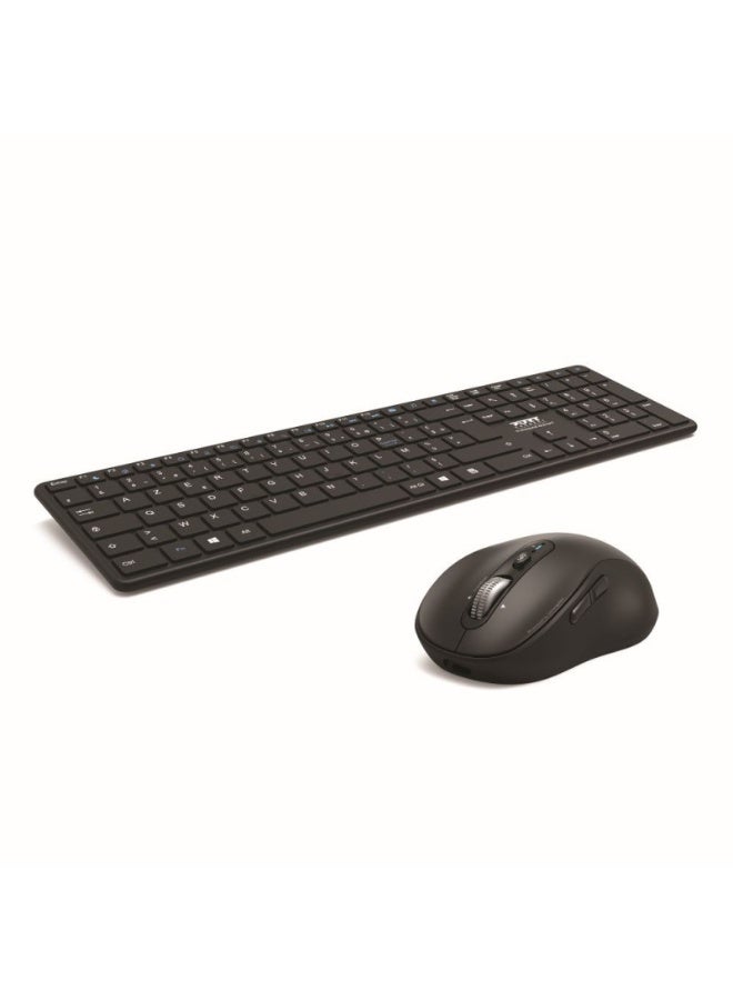 PORT Designs Bluetooth wireless  Rechargeable Azerty keyboard and mouse Ultra Slim. ON/OFF switch and automatic watch mode to improve battery life. Long life of the battery up to 2 months. LED indicator for low battery. - Image 4