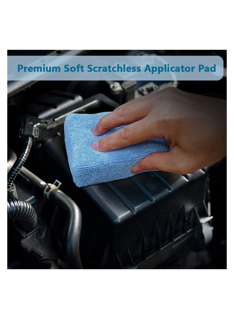 8 Pack Microfiber Sponge Mats, Ideal for Car Wash & Wax Application, Cleaning Pads - Blue, Perfect for Sealants & Conditioners - Image 3