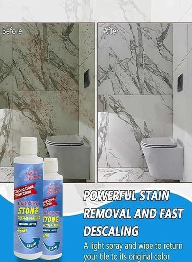 KIRMIT 2 Pcs Stone Crystal Plating Brighten Luster Agent for Marble, Granite & Stone, Floor Cleaner Help to Remove Stains Grease Grime Water Spots Fingerprints Smudge (Each 180ml, pack of 2) - Image 4