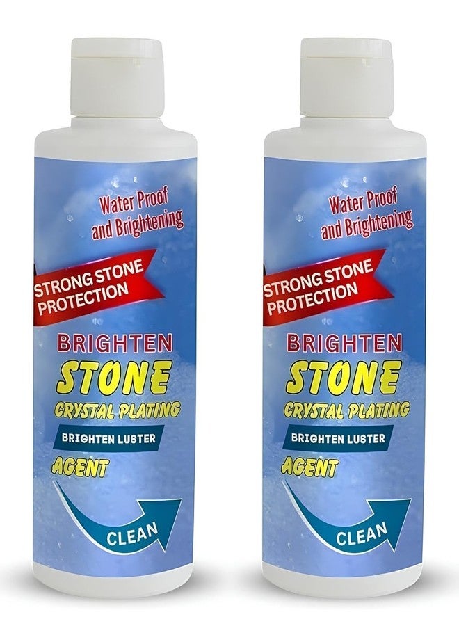 KIRMIT 2 Pcs Stone Crystal Plating Brighten Luster Agent for Marble, Granite & Stone, Floor Cleaner Help to Remove Stains Grease Grime Water Spots Fingerprints Smudge (Each 180ml, pack of 2) - Image 1