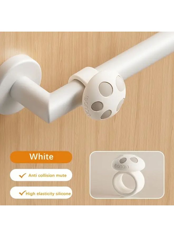 Coral Pink Silicone Door Handle Protector Soft Anti Collision Ring Mushroom Design - Image 5
