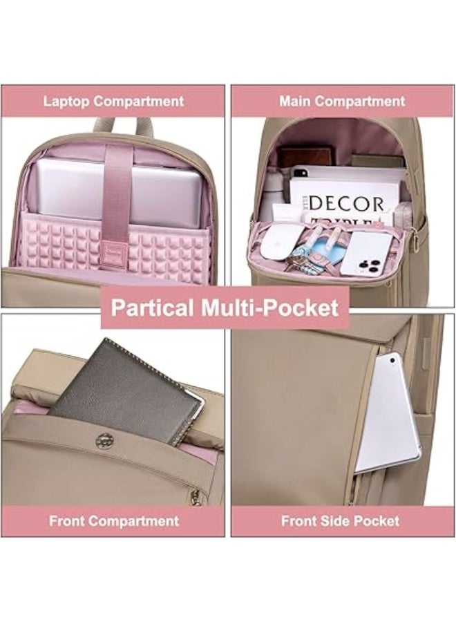 Chantria Laptop Backpack for Women,15.6 Inch Work Business Backpacks with USB Port, Water-resistant Stylish Casual Daypack for Weekender Business Hiking Travel - Image 5