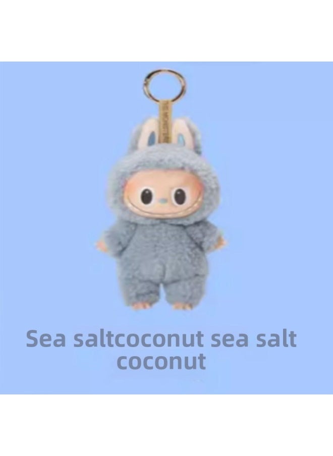 1:1] Sitting Party Labubu Labubu Heart Macaron Vinyl Face Blind Box Plush Doll Toy-Color:Confirmed Model-sea Salt Yeah  - Image 1