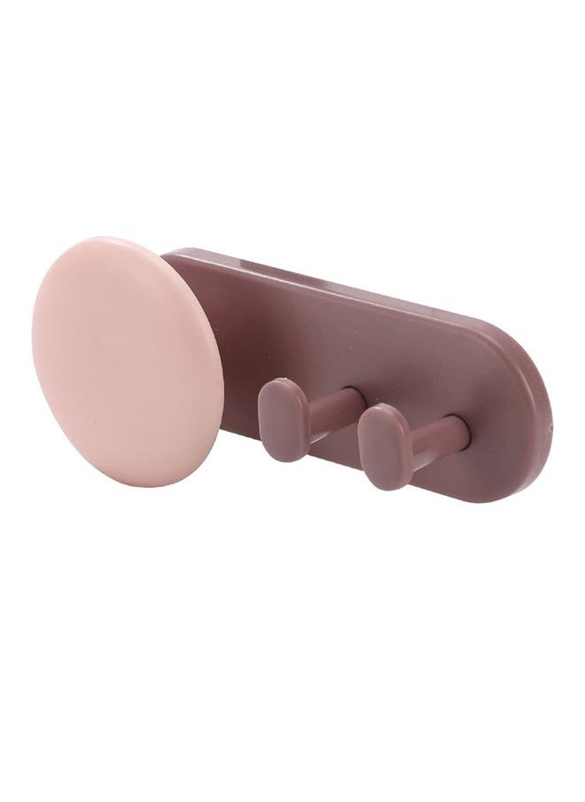 Thoraya Cable Organizer Hook Keep Tidy Self Adhesive Cable Holder Wall Sticker for Household Appliances Pink and Brown  - Image 1