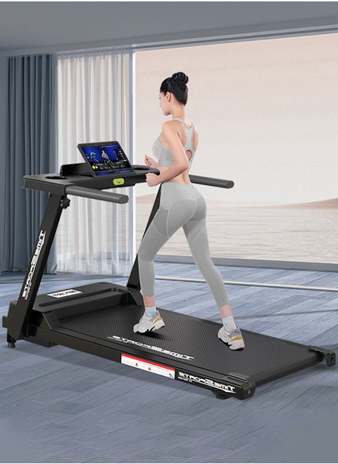Ultra-Quiet Folding Treadmill for Home Use - 2.5HP, Smart Control, HD Display