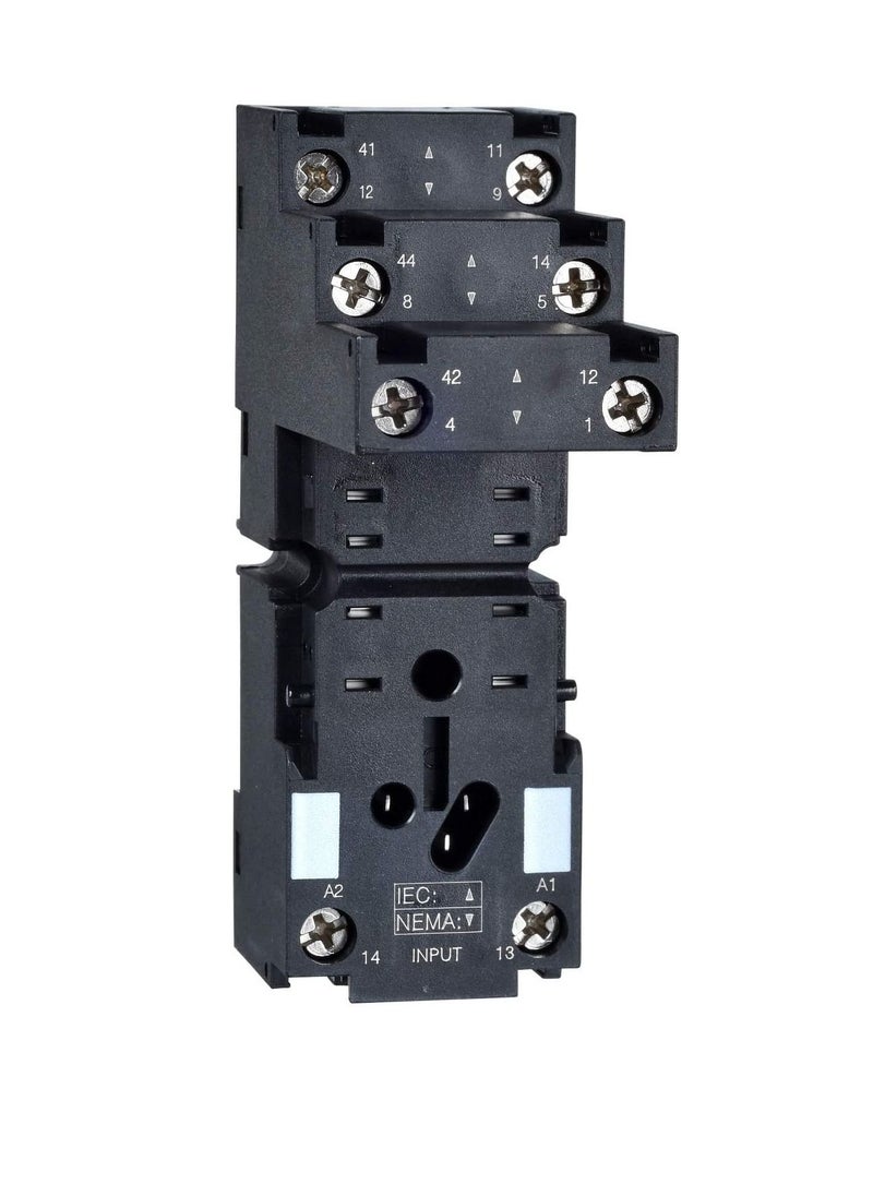 Schneider Electric - Schneider Electric 8 Pin Zelio Relay Base 12A RXZE2S108M Simple Socket Separate Contact Din Rail Mountable Relay Sockets - Image 1