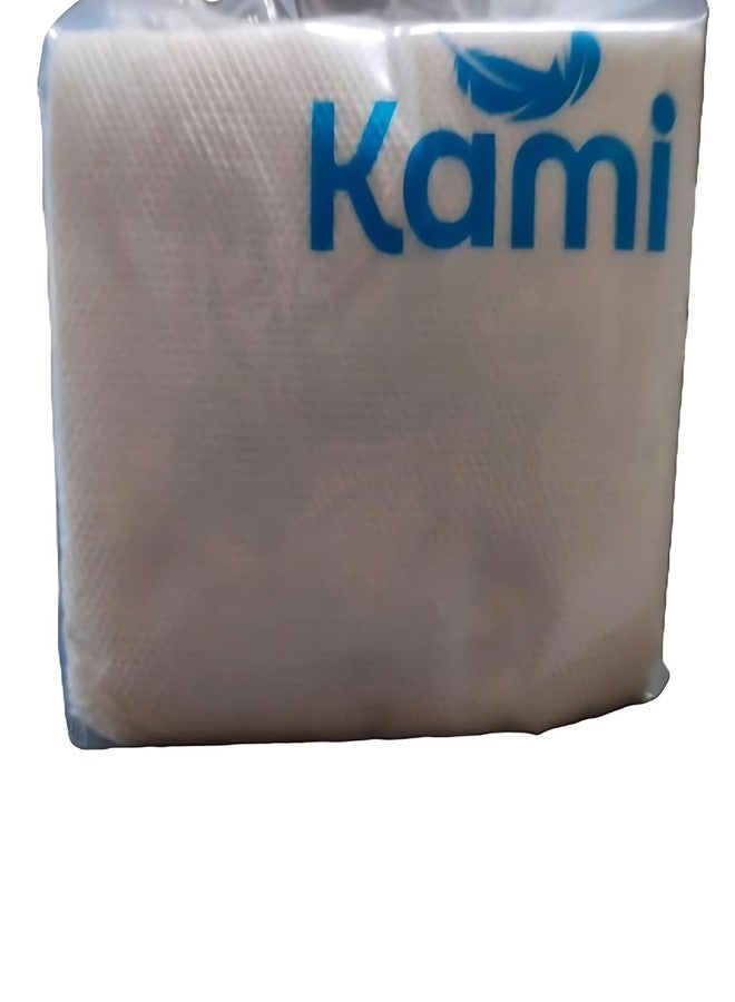 كامي مناديل ورقية من طبقة واحدة من كامي - 80 منديلًا في العبوة، 25 × 30 سم، مناشف ورقية صلبة للموزعات - ناعمة منقوشة، عالية الامتصاص، عبوة كبيرة للاستخدام المنزلي أو المكتبي أو التجاري (عبوة من 10 قطع) - Image 3