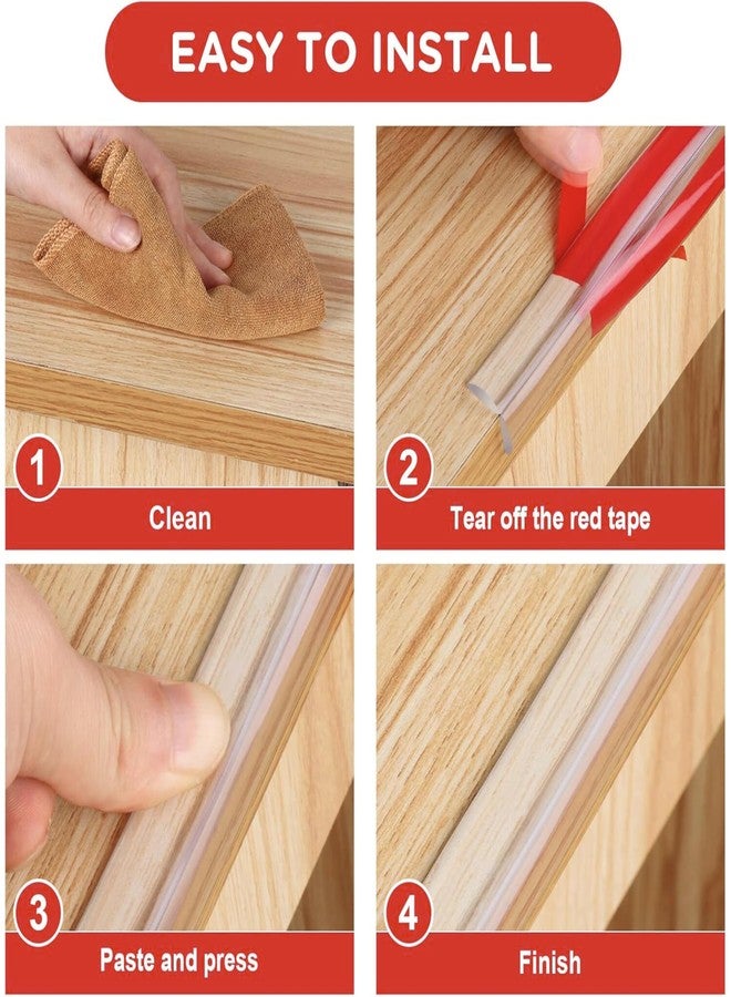 QZEMEL 3 Meter Edge Protector, Baby Proofing Edge Protector Strip for Baby, Child Proof Table Edge Protectors Guards Safety Bumper Cover for Desk, Coffee Table, Bed & Cabinet Protection - Image 5