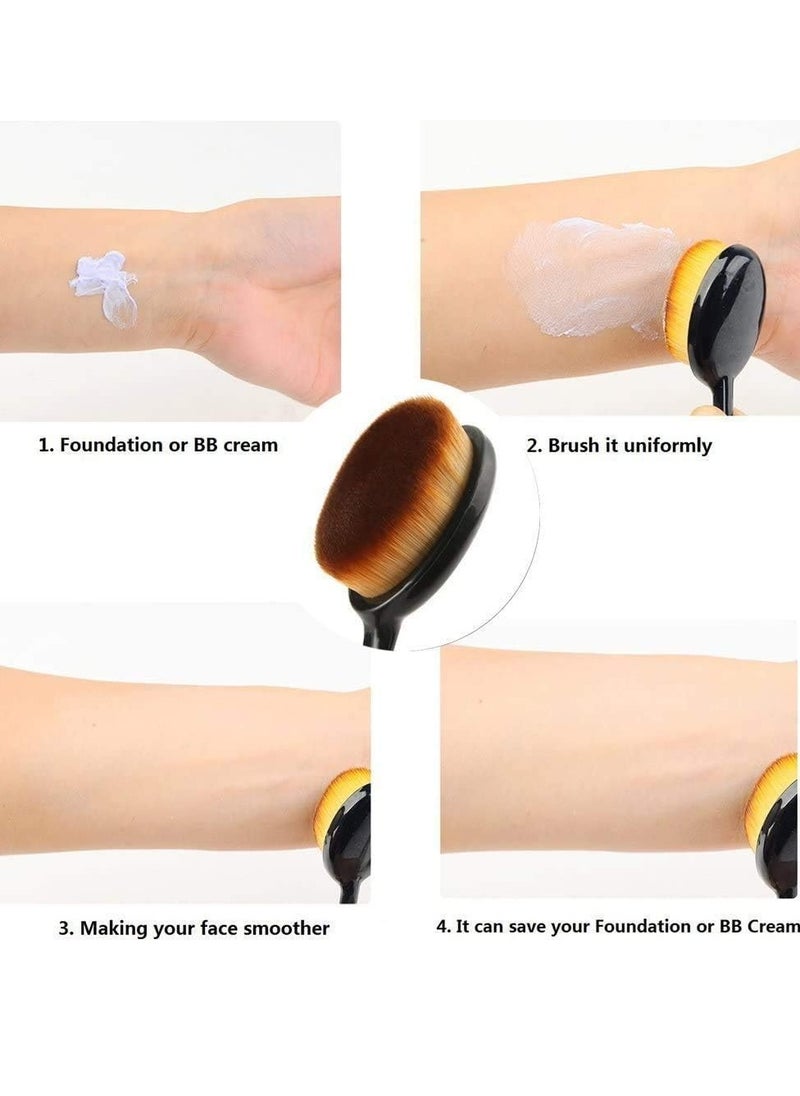 Ferrarucci Ferrarucci Professional Foundation Blending Brush for Distributing Foundation, Eye Shadow, Blush, Powder and Concealer  - Image 5