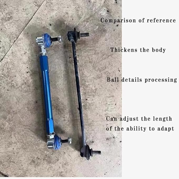 JS SUPER WORK Front Stabilizer Bar Link Kit Adjustable Sway Bar Link Fit For Ford Ranger T6 T7  AustraliaMustang S550 20142023With 12Mm Ball Joint Adjustable Link - Image 5