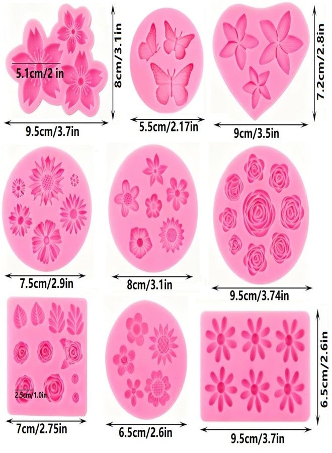 SUNKOOL Flower Silicone Mold Chocolate Molds,Rose Flowers Fondant Molds Candy Molds for DIY Cake Decoration Desserts Cupcake Cake Pop Sugar Craft Polymer Clay - Image 2