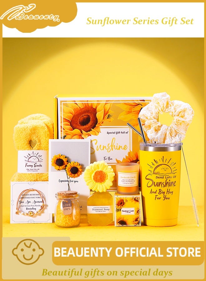 Beauenty 10PC Scented Candles & Bath Bombs Set,Gifts for Women for Birthday Women's Day Mother's Day,Bubble Bath Set Gifts for Women,Relaxing Spa Gift Set for Women - Image 1