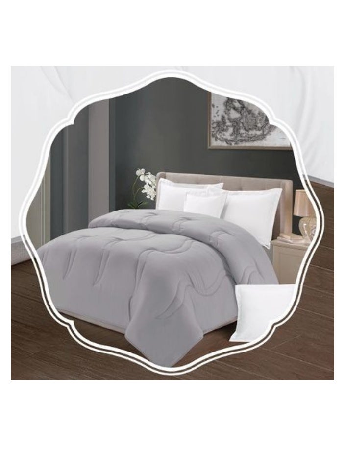 بلو سكاي مفرش سرير نفر ونص مصنوع من المايكروفايبر بنسبة 100% ، غطاء سرير بتصميم سادة، قابل للاستخدام على الوجهين، طقم من 4 قطع، مقاس 230X170 سم - Image 3