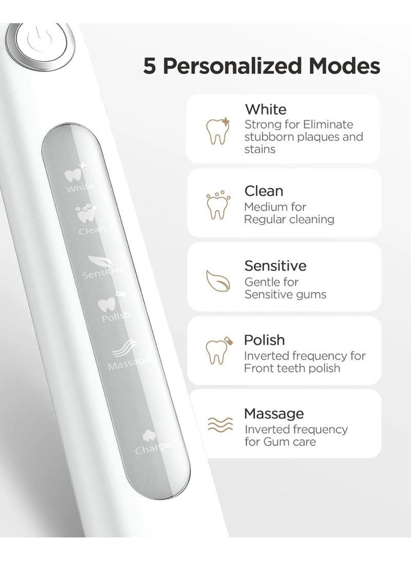 Fairywill Smart Oral Care Combo 5020E, Water Flosser and Electric Toothbrush with 507 Toothbrush Set for Braces Bridges Care - Image 3
