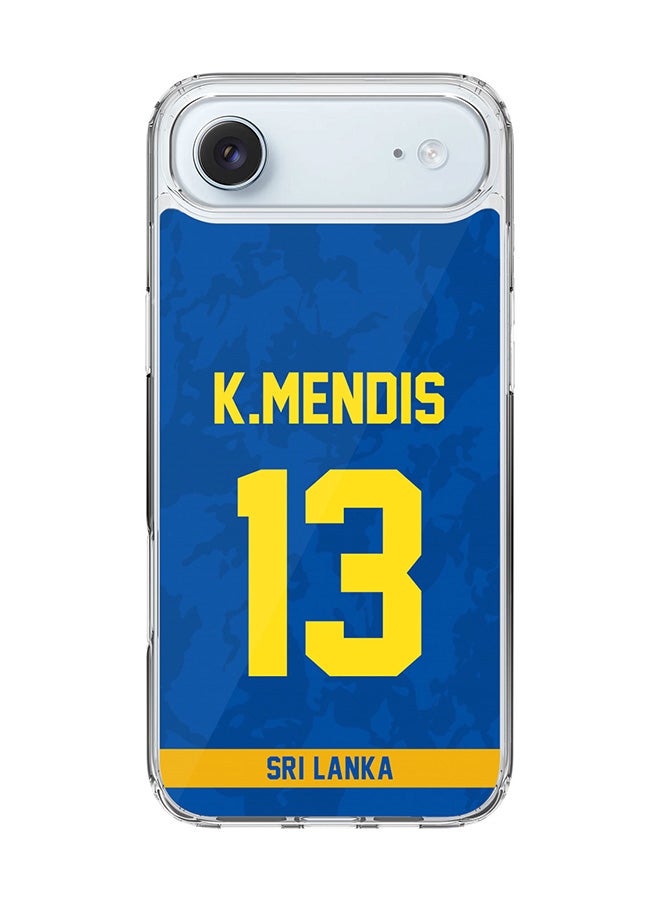 Stylizedd Classic Clear MagSafe Case for iPhone 17 Air , Hybrid Soft Case Flexible Edges Anti Drop TPU PC Gel Thin Transparent Cover [ Designed for iPhone 17 Air ] - Team Sri lanka Kusal Mendis, Jersey No 13