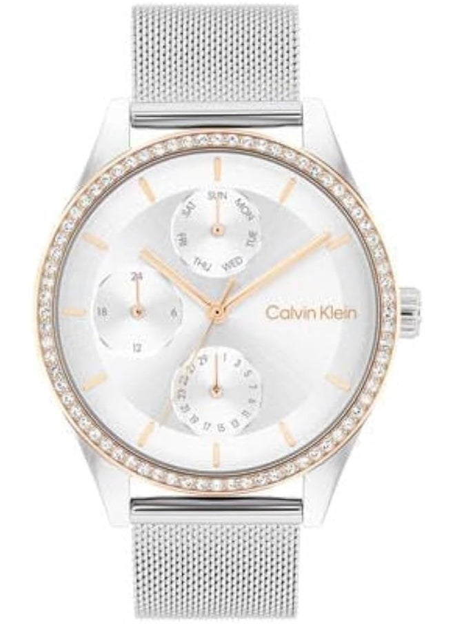 CALVIN KLEIN Women's Analog Round Shape Stainless Steel Wrist Watch 25100010 - 38 Mm  - Image 2