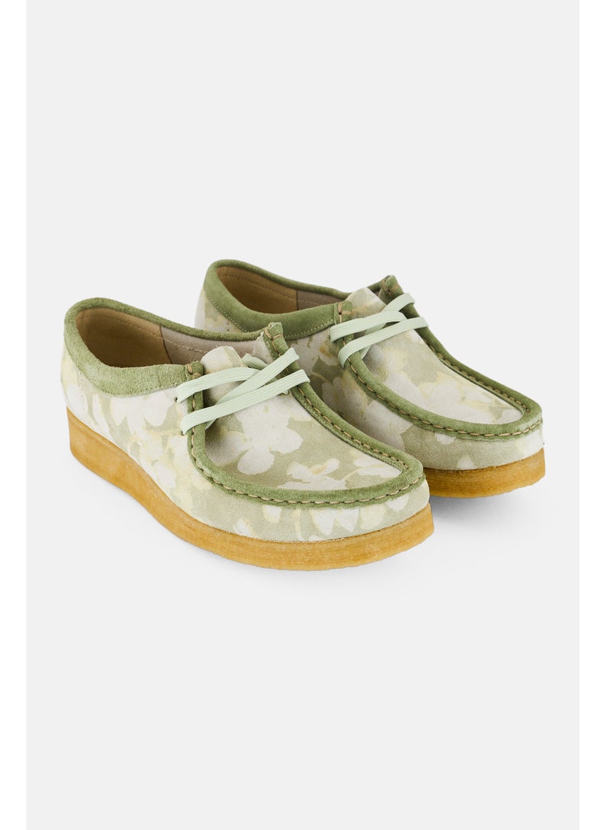 clarks Women Wallabee Standard Fit Lace Up Casual Shoes, Green  - Image 1