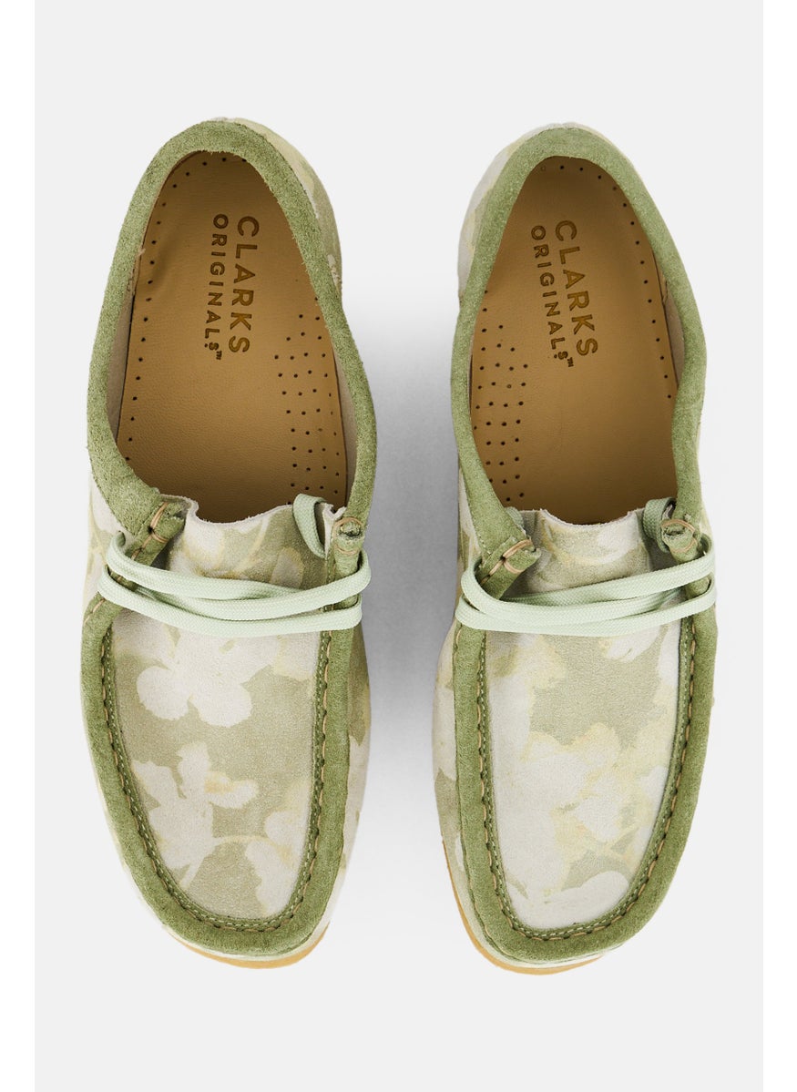 clarks Women Wallabee Standard Fit Lace Up Casual Shoes, Green  - Image 2