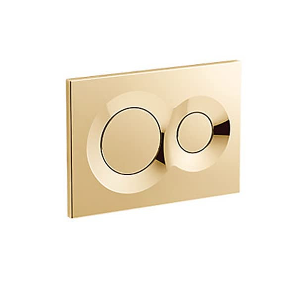 Kohler KOHLER LYNK Mechanical Dual-flush Faceplate in French Gold color compatible with Kohler Mechanical in-wall tank or cistern tank 
