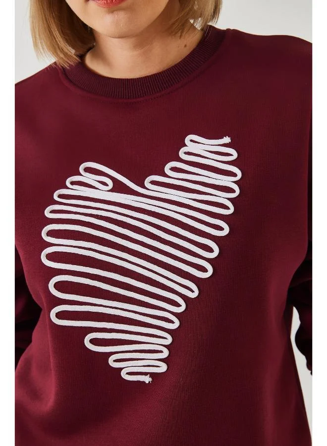 Ginger  Crew Neck Oversize Graphic Sweatshirt for Women | Best Price UAE