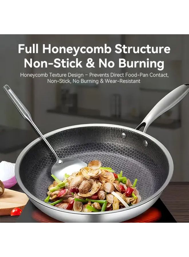Small Premium Nonstick Frying Pan Even Heat Gas Induction Stove Ergonomic Handle - Image 2