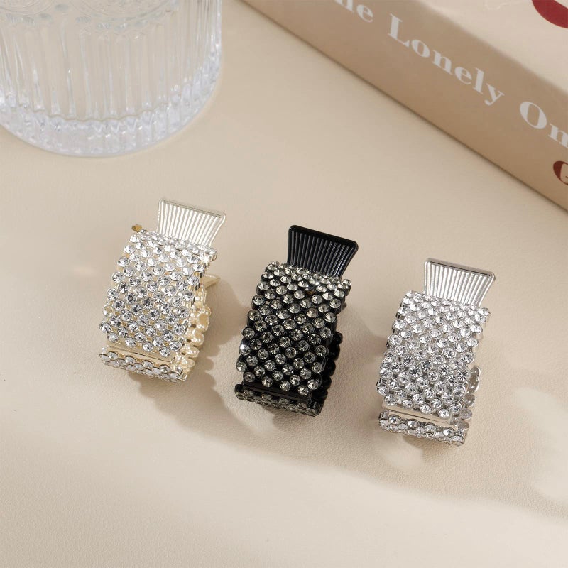 FRDTLUTHW 1.77Inch Small Hair Claw Clips for High Ponytail, Rhinestone Shark Hair Clips for Women Thick Long Hair(Pack of 3) - Image 4