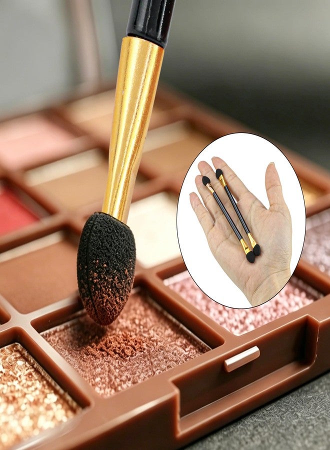 UPIQNG 24pcs Eyeshadow Applicators Dual End Eyeshadow Smudge Brush 2 in 1 Eyeshadow Smudge Brush Soft Dual end for Women Lady - Image 3