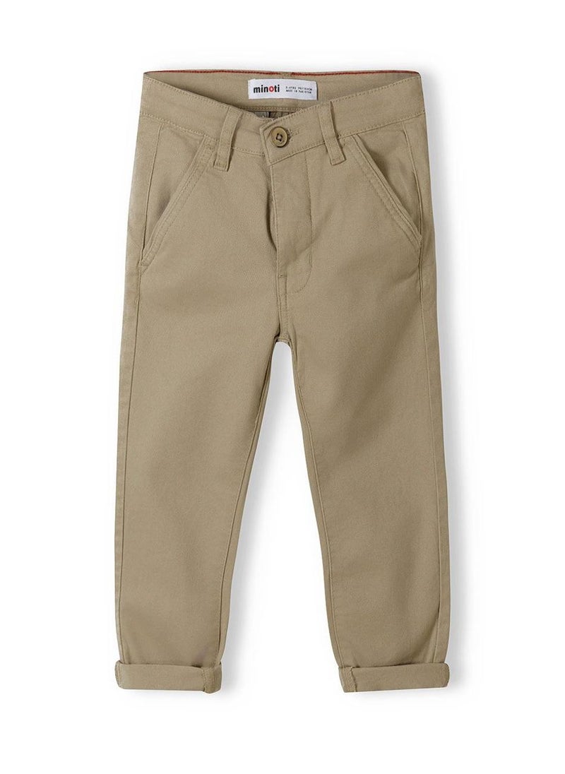 MINOTI Boys' Chino Trousers with Adjustable Waistband - Image 1