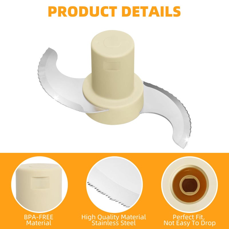 BYSOL Replace for Cuisinart DLC-001TXA, DLC-7, CSR Steel Blade,Compatible with Cuisinart 14 Cup DFP-14BCNY DFP-14BCNR DFP-14N etc food processor,DLC-001TXB Main Stainless Steel Chopping Blade - Image 4
