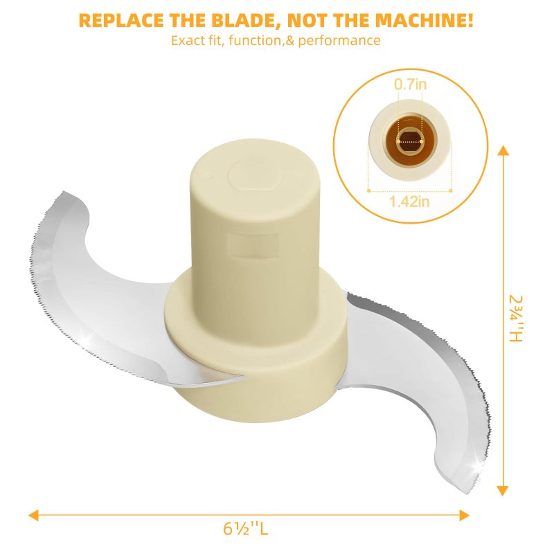 BYSOL Replace for Cuisinart DLC-001TXA, DLC-7, CSR Steel Blade,Compatible with Cuisinart 14 Cup DFP-14BCNY DFP-14BCNR DFP-14N etc food processor,DLC-001TXB Main Stainless Steel Chopping Blade - Image 3
