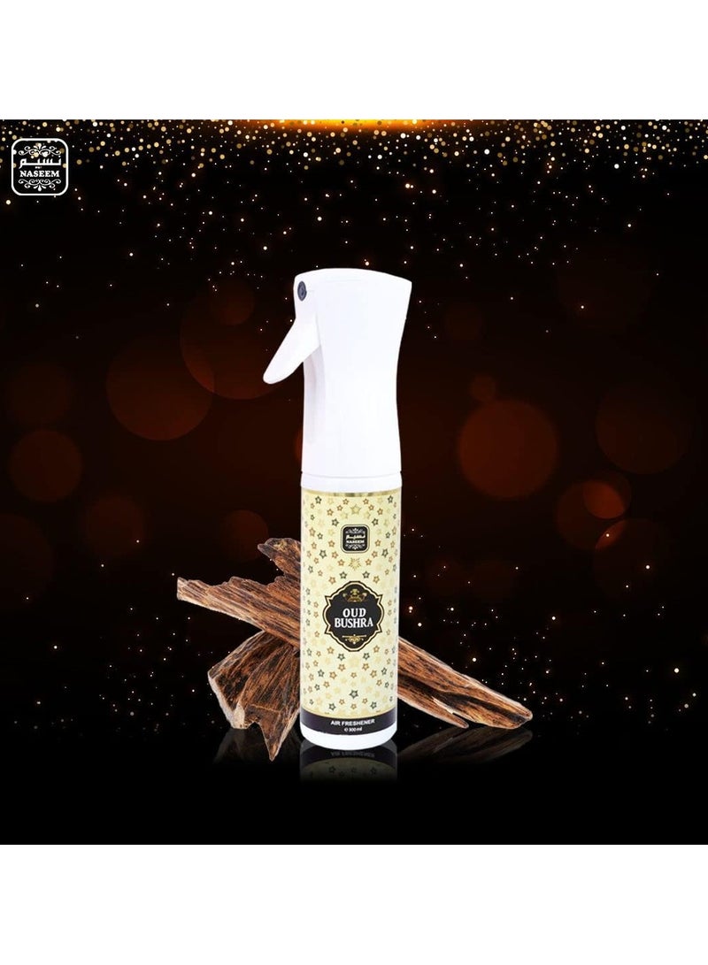 Naseem Oud Bushra Air Freshener Spray for Home & Office - 300ml - Image 2
