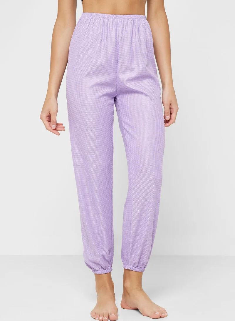 Ginger Ribbed Long Sleeves Top & Pyjama Set