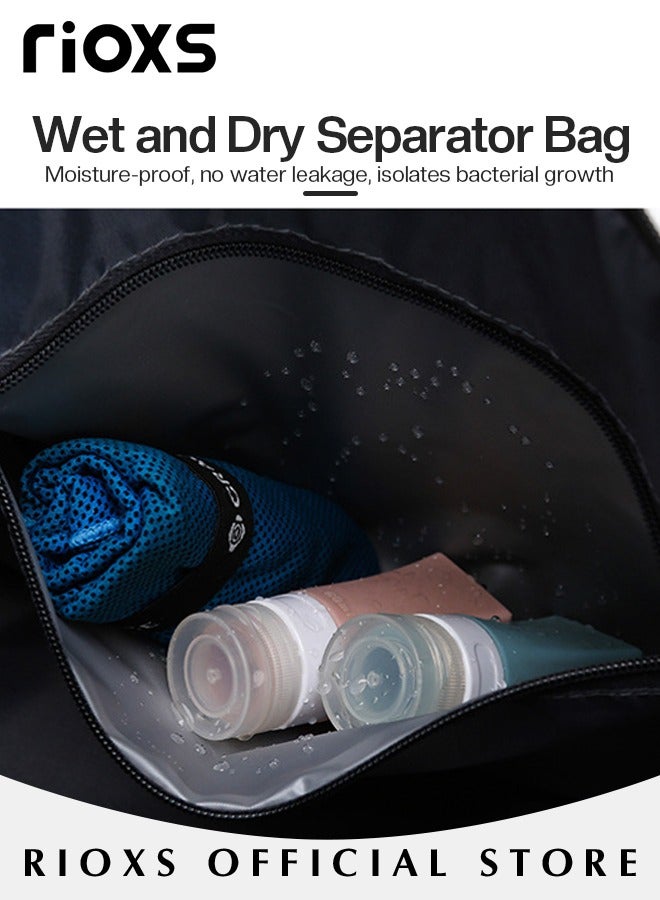 RIOXS 46*21*26cm Travel Bag, Carry-on Crossbody Luggage Bag, Travel Tote Bag over the Luggage Handles, Dry and Wet Separated Carry-on Bag, Weekender Bag with Shoe Compartment, Suitable as Gym Bag, Carry-on Luggage, Travel Bag, Weekend Overnight Bag, Personal Items Bag  - Image 3