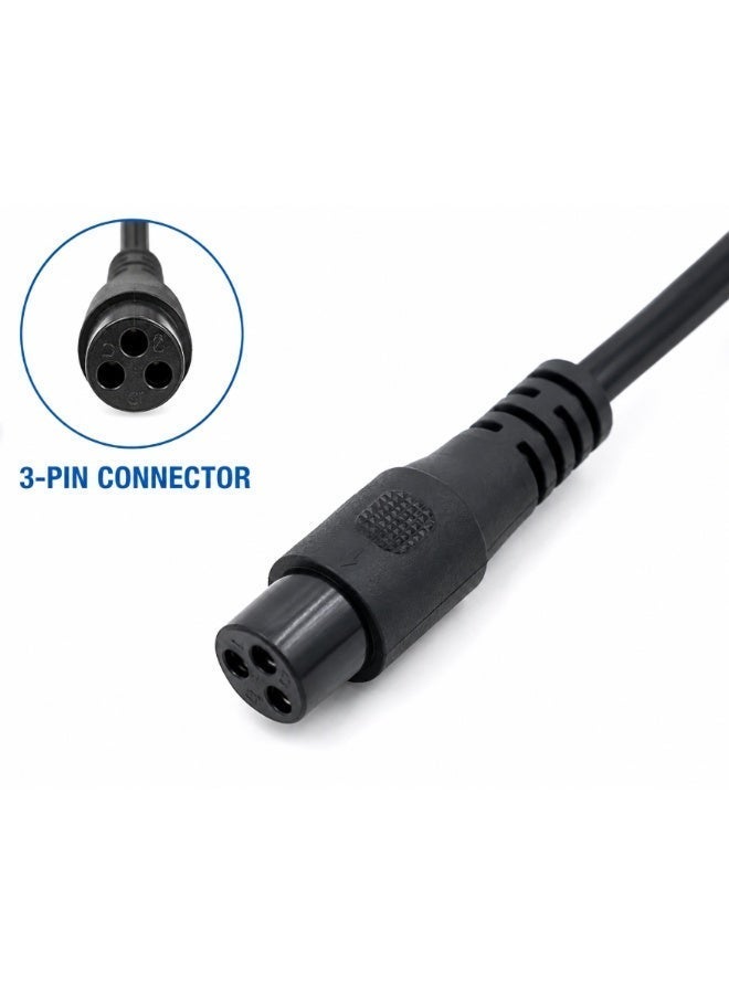 Fukukawa شاحن فوكوكابا® ‎48V2A للسكوتر الكهربائي والدراجة الكهربائية | شاحن بطارية ليثيوم ذكي ‎220V ‎50Hz بقدرة قصوى ‎120W | خرج ‎DC ‎54.6V مع موصل ثلاثي (3-Pin) وقابس بريطاني | محول شحن سريع وآمن - Image 4