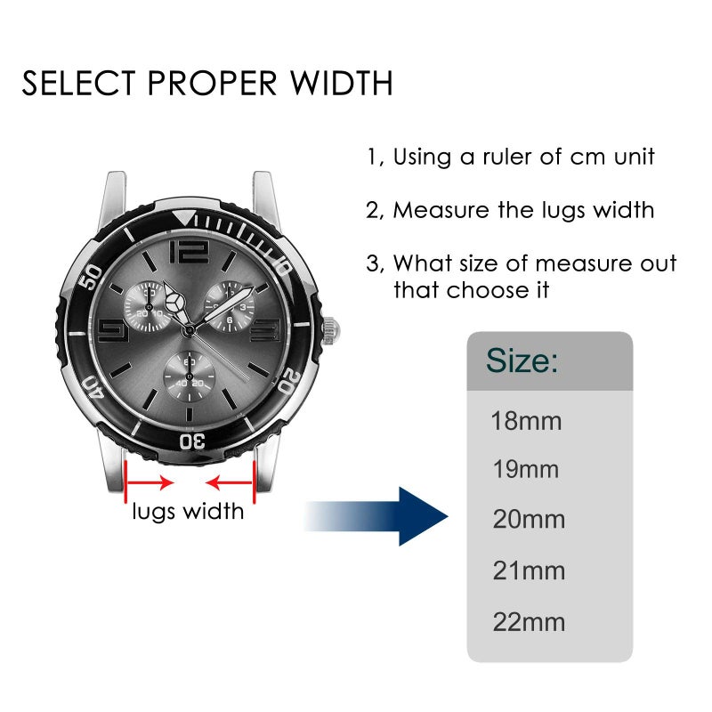 BISONSTRAP Watch Strap 20mm, Quick Release Silicone Watch Bands for Men Women (Black, Black Buckle) - Image 5