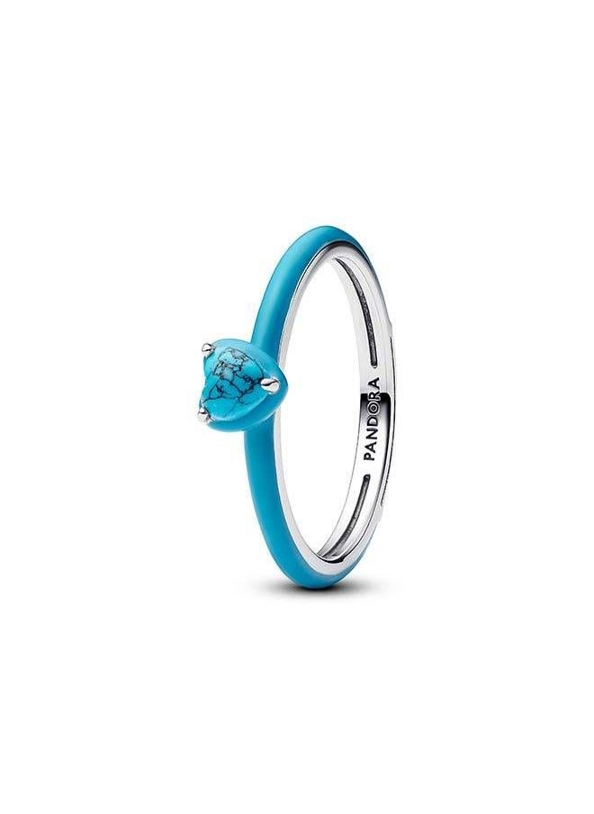 PANDORA Turquoise-coloured Heart Stone Ring  - Image 2