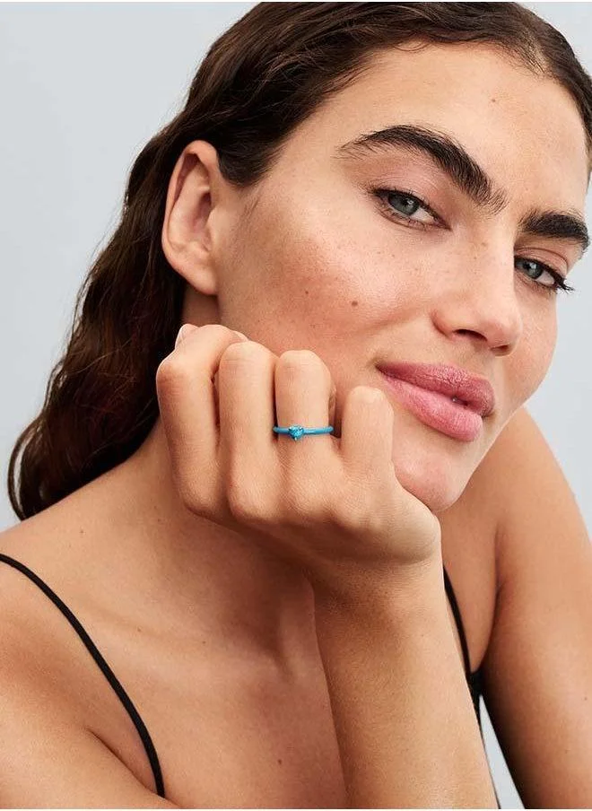 Pandora  Turquoise-coloured Heart Stone Ring for Women | Best Price UAE