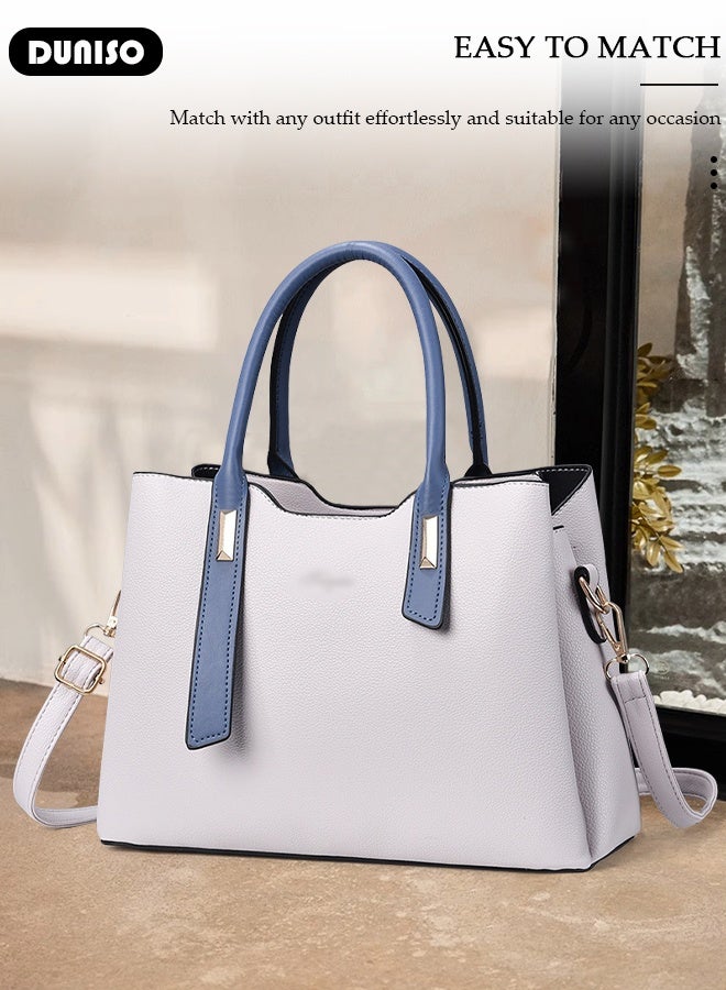 DUNISO Women's Elegant Tote Bag Handbags with Large Capacity Faux Leather Shoulder Bag Ladies Fashion Designer Satchel Crossbody Bag with Detachable Strap for Ladies  - Image 5