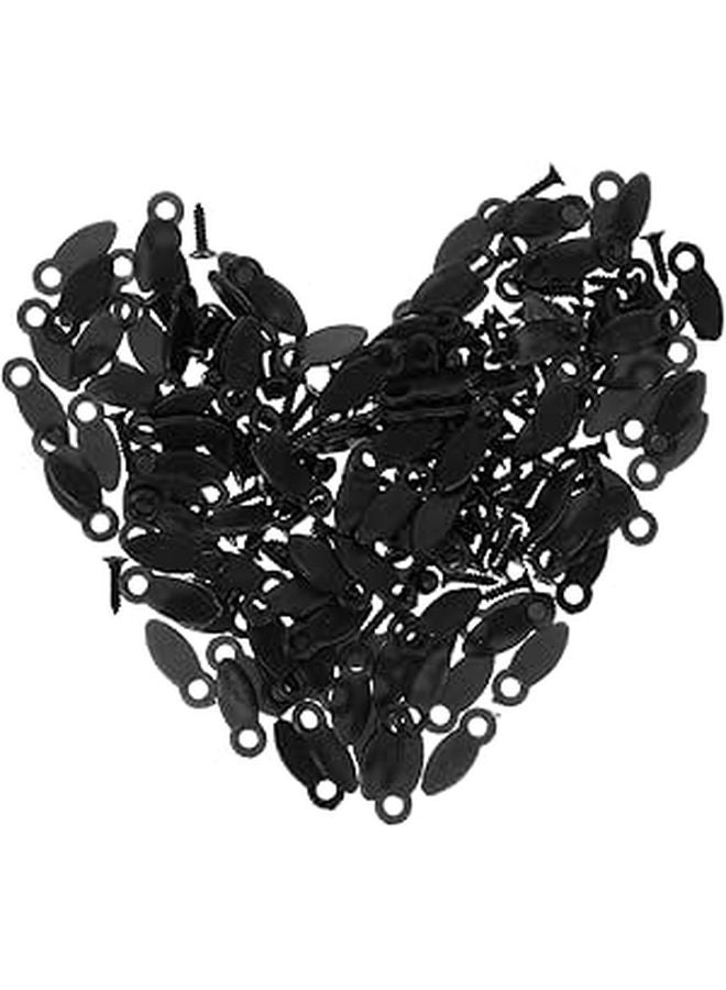 100 Pieces Black Picture Frame Clips Buckle Fasteners Hardware for Photo Frame Backings - Image 1