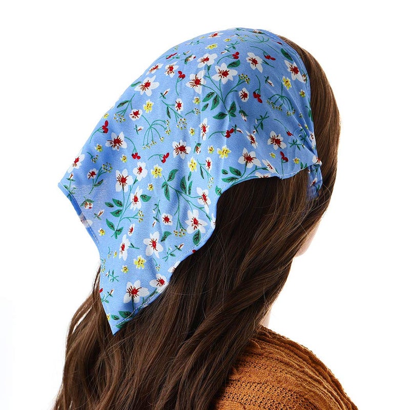 Campsis Campsis Bobo Floral Headwrap Hair Scarf Headbands Elastic Yellow Print Turband Headwrap Paisley Hair Kerchief Bandans for Women and GirlsPack of 4 - Image 5