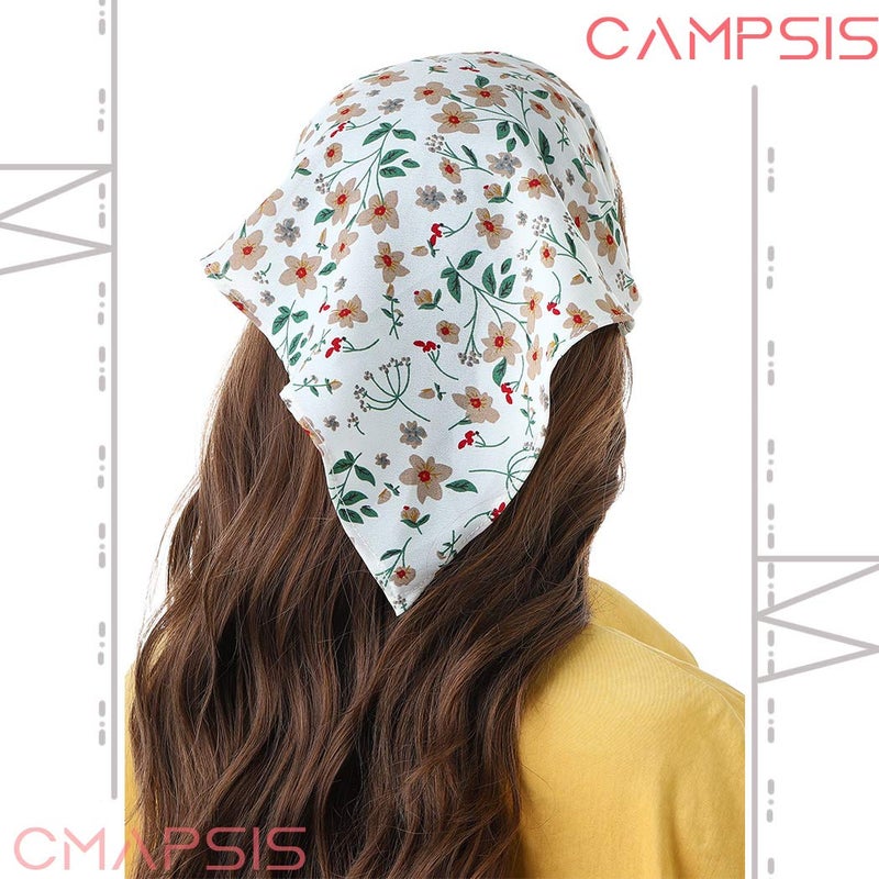 Campsis Campsis Bobo Floral Headwrap Hair Scarf Headbands Elastic Yellow Print Turband Headwrap Paisley Hair Kerchief Bandans for Women and GirlsPack of 4 - Image 4
