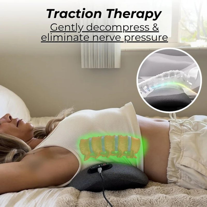 SmoothSpine مدلك الظهر ثلاثي الاندماج من سموذ سباين - المدلك الرسمي من سموذ سباين مع حرارة - مصمم لدعم راحة أسفل الظهر، جهاز استرخاء للاستخدام المنزلي (مدلك الظهر ثلاثي الاندماج) - Image 3