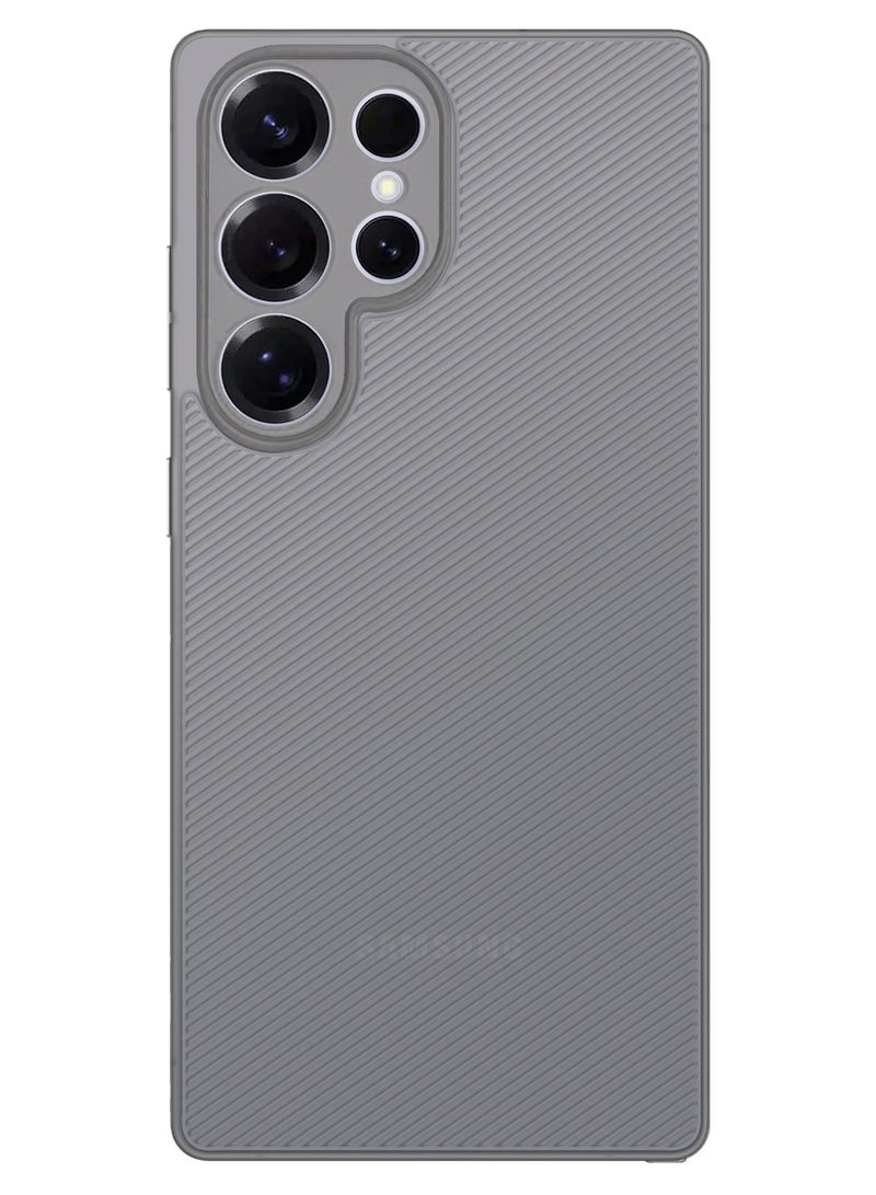 عبوة 2 من غلاف Air Skin لجهاز Galaxy S25 Ultra تصميم غلاف خلفي متين وقوي رقيق للغاية حماية من السقوط غلاف شفاف - أسود - Image 5