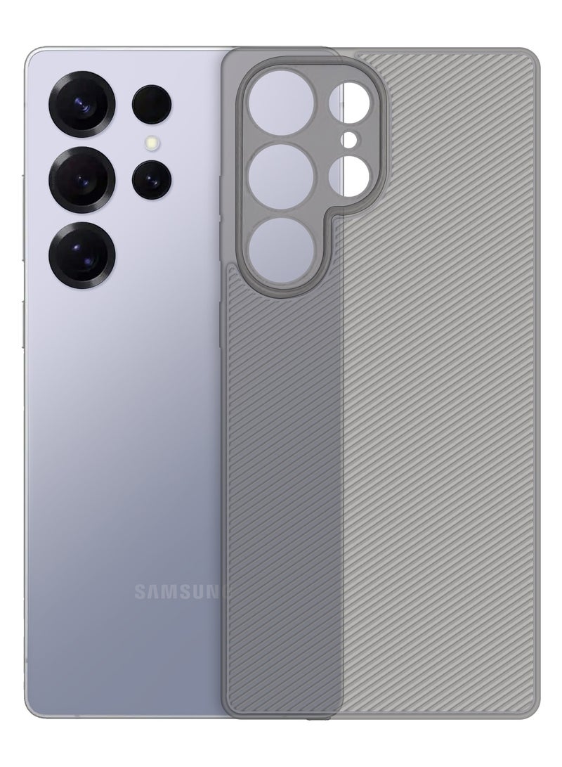 عبوة 2 من غلاف Air Skin لجهاز Galaxy S25 Ultra تصميم غلاف خلفي متين وقوي رقيق للغاية حماية من السقوط غلاف شفاف - أسود - Image 4