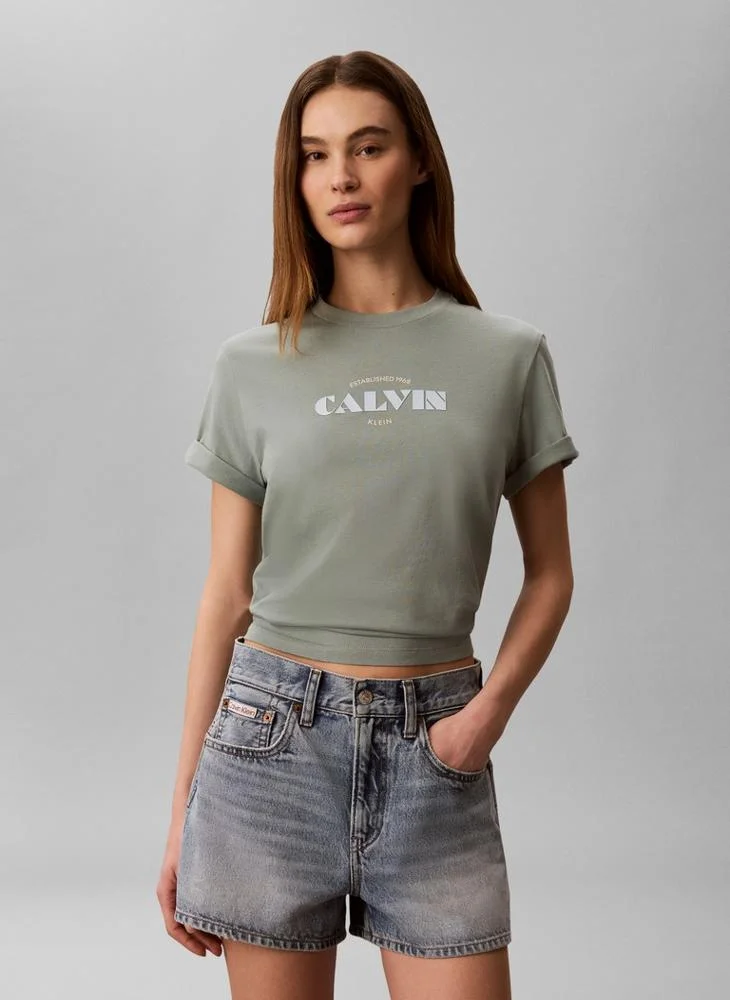 Calvin Klein Jeans Retro Logo Crew Neck T-Shirt