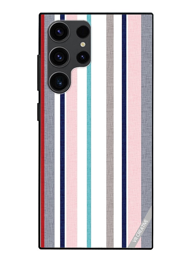 VR CREATIVE Protective Case Cover For Samsung Galaxy S24 Ultra Strips Design Multicolour - Image 1