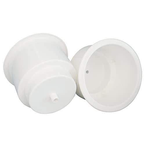 Yuanhe White Plastic Cup Drink Holder Insert with Drain for Boat Car Marine Rv, 4PCS - Image 2