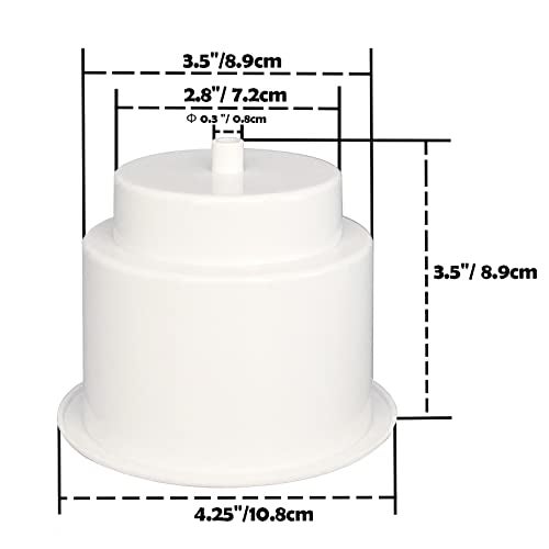 Yuanhe White Plastic Cup Drink Holder Insert with Drain for Boat Car Marine Rv, 4PCS - Image 3